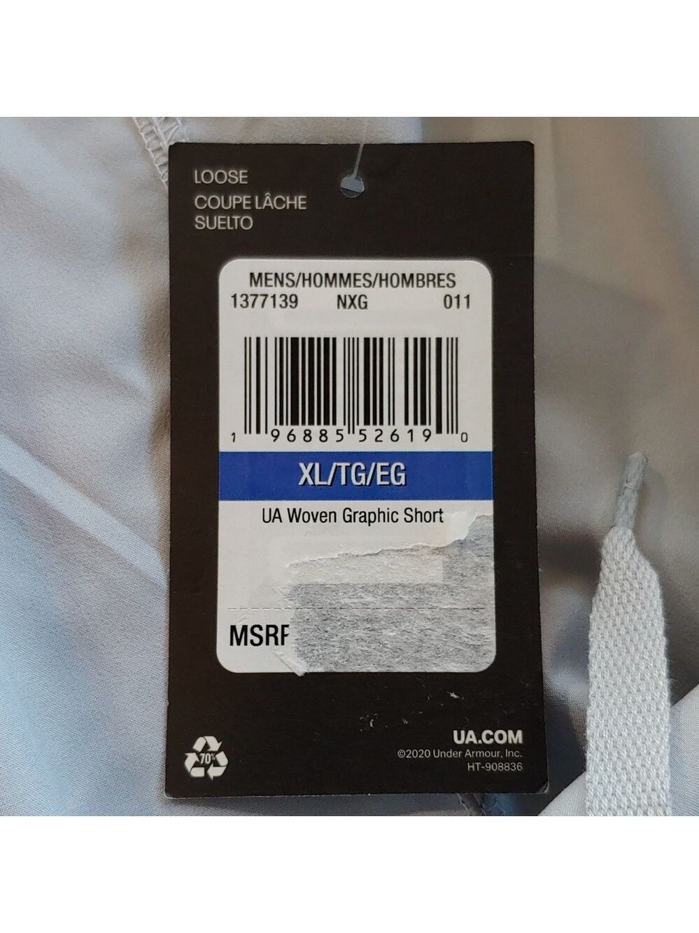 Under Armour Men's Athletic Graphic Shorts Light Grey size XL NWT - Picture 7 of 16